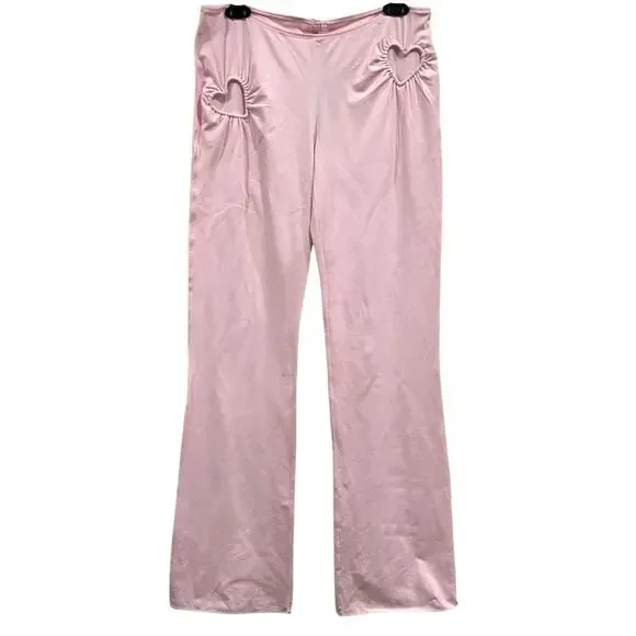 SOLD NWT NEW SKIMS Cherry Blossom Heart Cutout Flare Leggings Pink - Picture 3 of 9